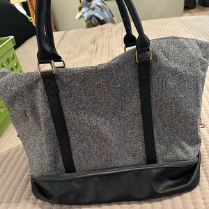 Stylish Gray and Black Tote Bag